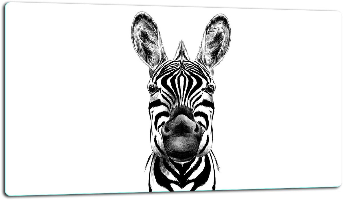 TMK ArtDeko - Snijplank - Glas - 52x30 cm - Zebra