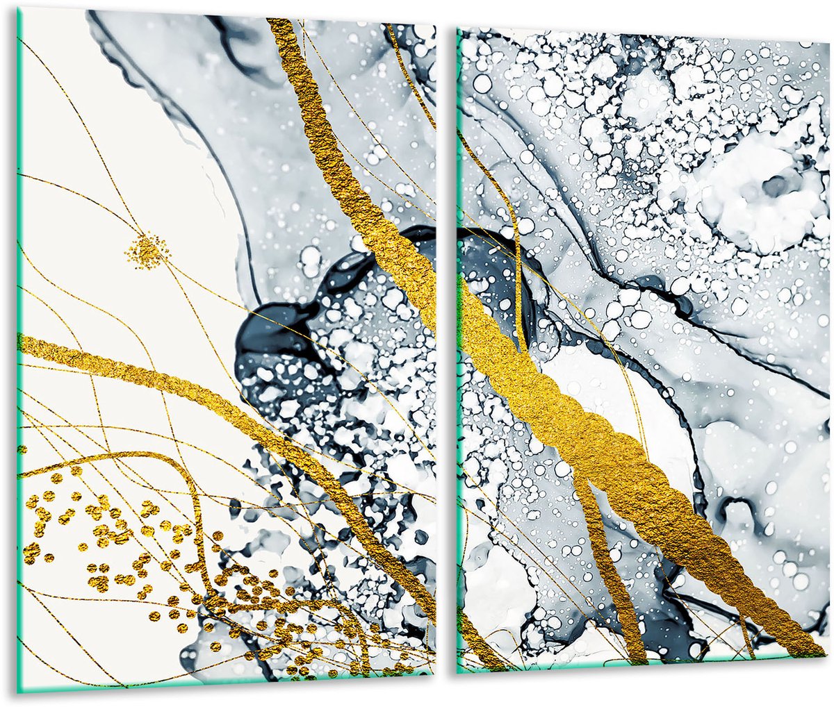 TMK ArtDeko - Serie - Snijplank - 30x52 cm - Goud Marmer Motief