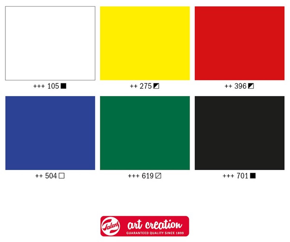Talens Art Creation Acrylverf Set 6 x 75 ml — afbeelding 3