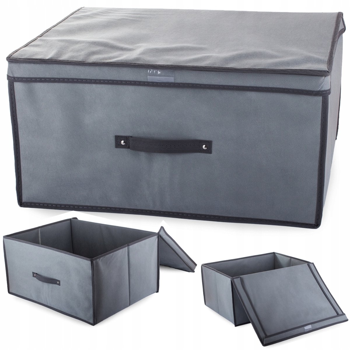 Verk Group - Opbergbox - 60cm x 45cm x 30cm - Ademend Materiaal - Grijs