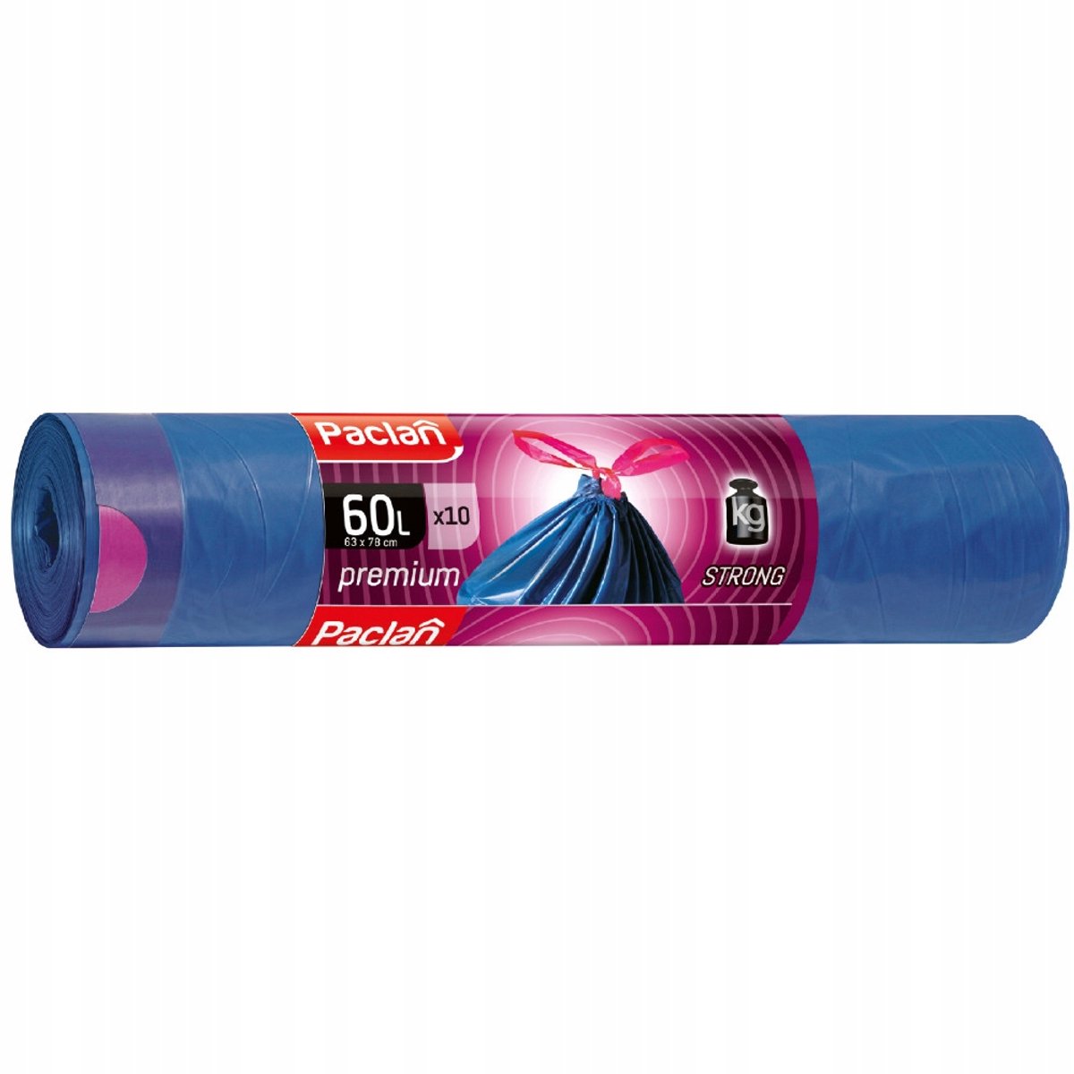 Paclan Premium Serie - Afvalzakken - 60L - Niebieski - Sterk Materiaal