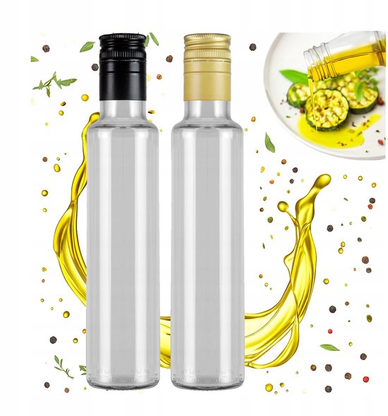 Bimberek Dorica Serie - Glazen Fles - 250ml - Transparant - Draaibare Dop van Bimberek — afbeelding 2