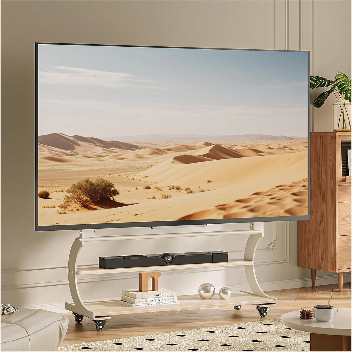 Tv-standaard - Tv meubel - Tv Presenteren - In hoogte verstelbaar - 50-100 inch - Wit