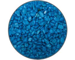 Aquarium Grind - Bodembedekking Aquarium - Decoratie Aquarium - Natuurlijke Kleuren - 1 kg - Blauw