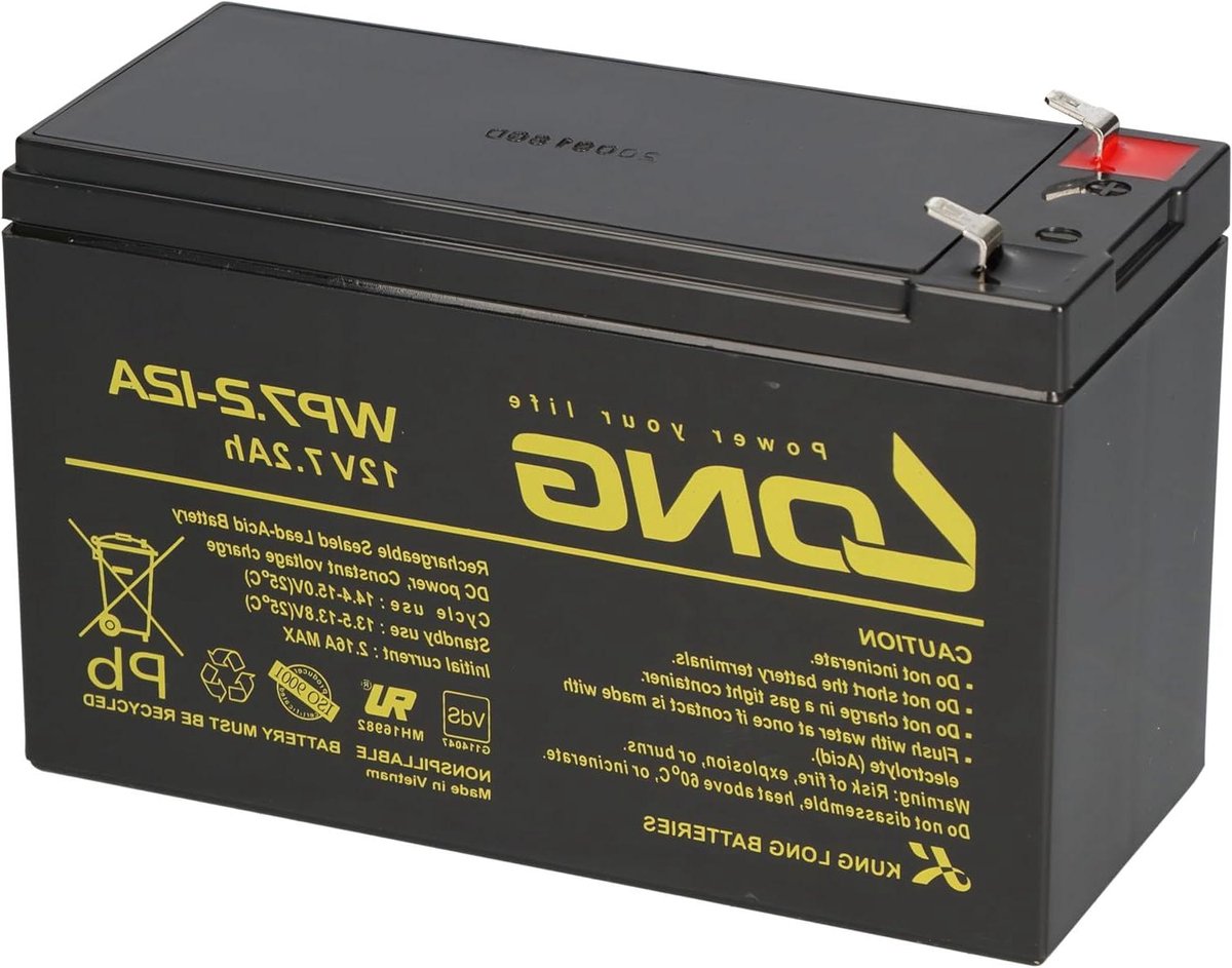 AGM Batterij - 12V Batterij Noodstroom Batterij - Noodstroom Toepassingen - VdS Gecertificeerd - 151 x 65 x 94 mm