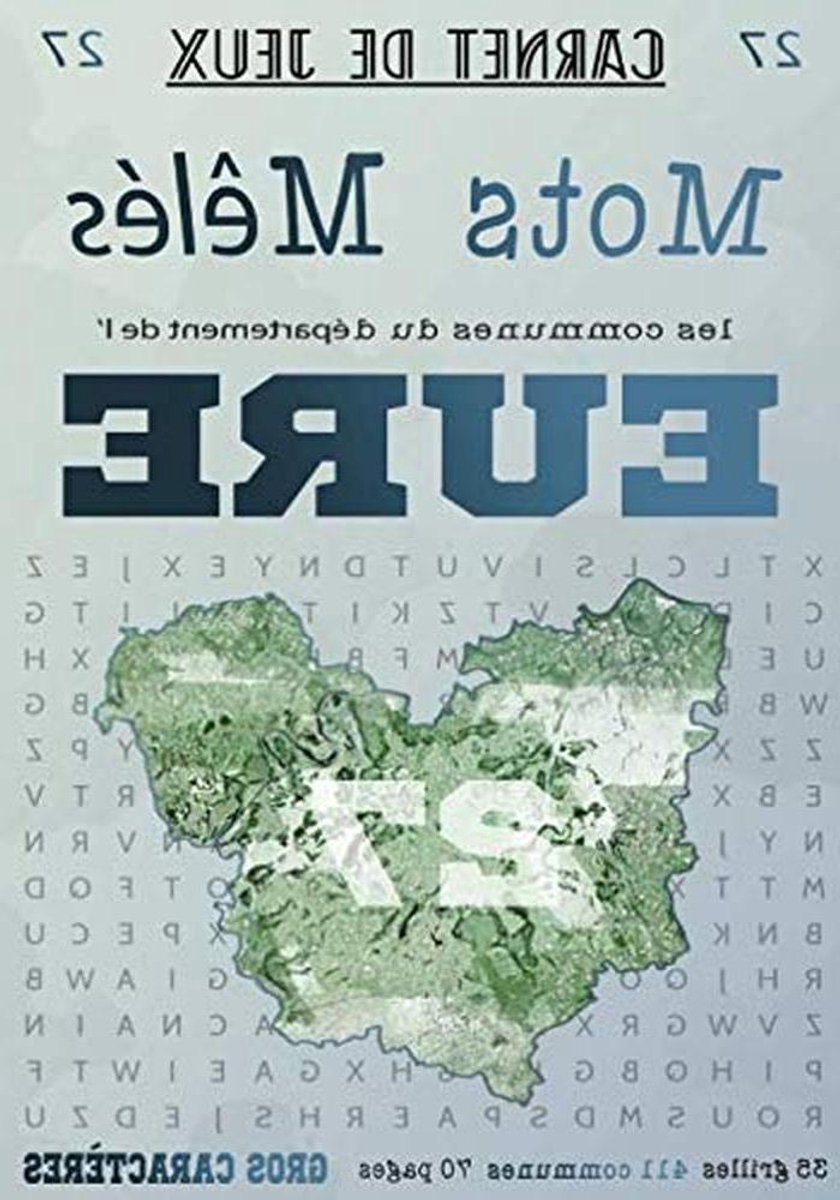 Woordzoeker Eure - Woordspel Puzzelboek - Geografie Leren - Grote Letters - 25.4 x 17.78 cm - Meerkleurig