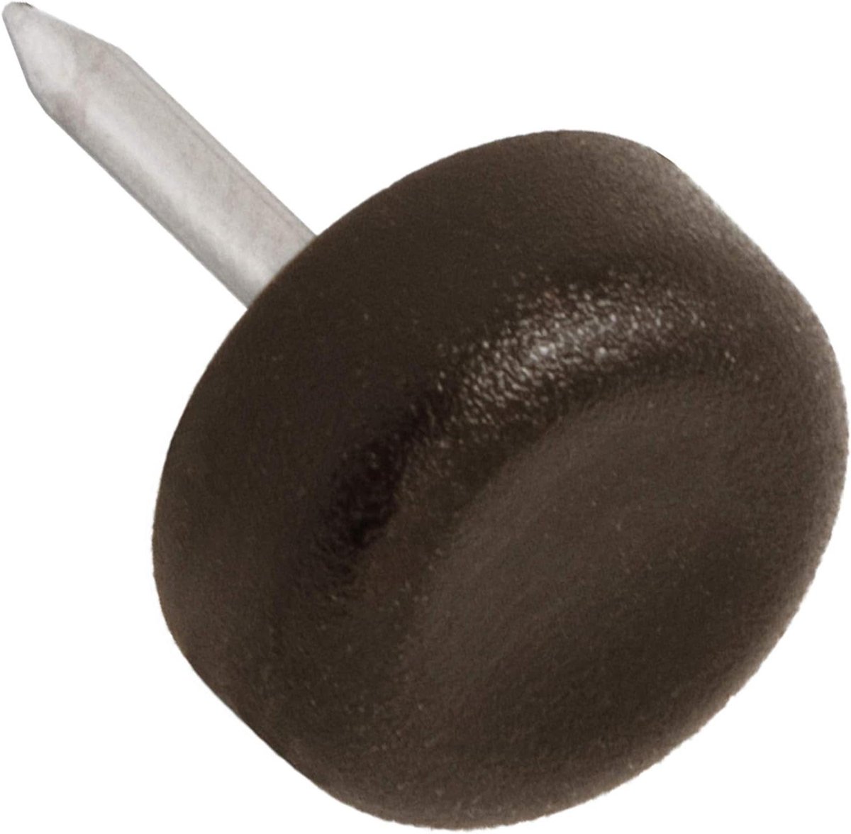 Kunststof Glijders - Meubelglijders Stoelpootdoppen - Meubels Beschermen - Met Spijker - Ø 13 mm - Bruin