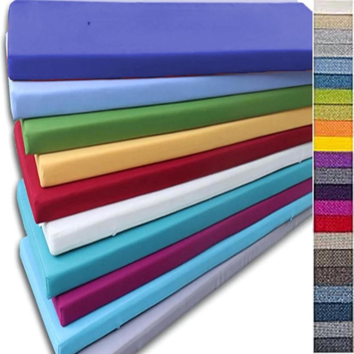 Buitenstoelkussen - Zitkussen Tuin - Comfortabel Zitten - Met Antislip Onderkant - 200x30x3 cm - Beige
