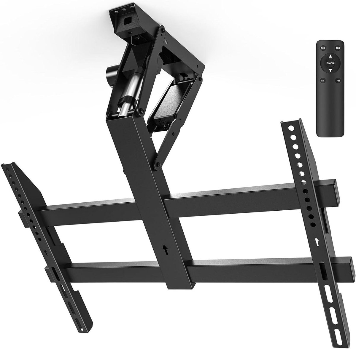 Elektrische TV Plafondbeugel - Motorized TV Mount - TV Ophangen - Afstandsbediening Inclusief - 23-55 Inch - Zwart