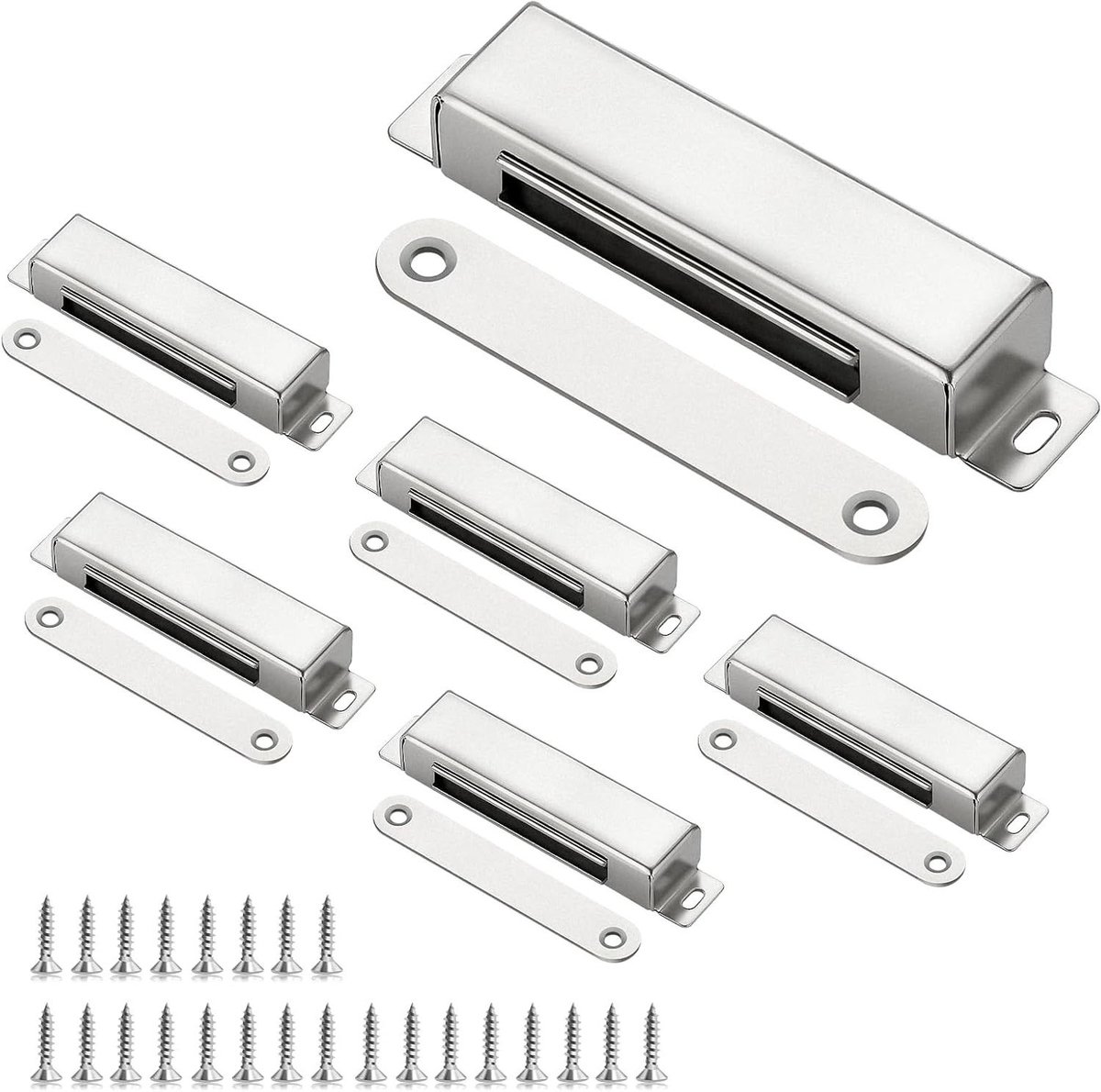 Magneetsnapper - Deurmagneet Kastmagneet - Kasten Sluiten - Extra Sterk - 40 kg - Zilver