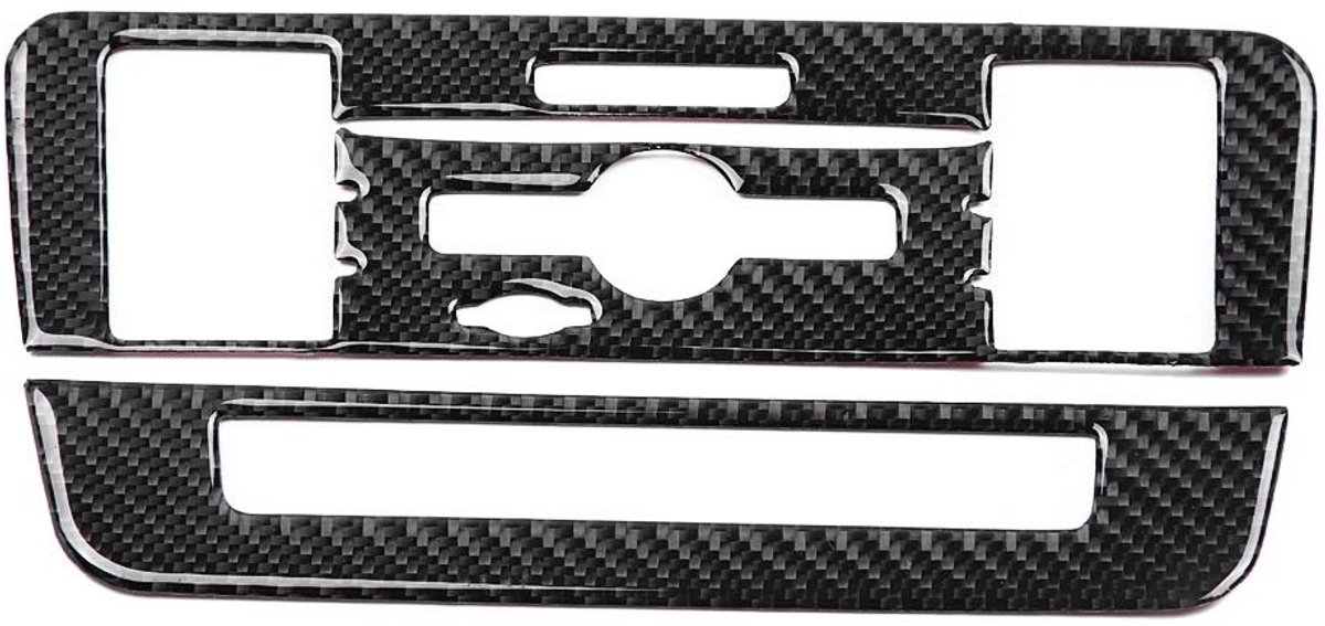 Store_9 - CD Control Panel Cover - Air Conditioning Trim - Carbon Fiber Style - 2-Piece Set - Interieur Upgrade - Geschikt voor Mercedes-Benz A B C...