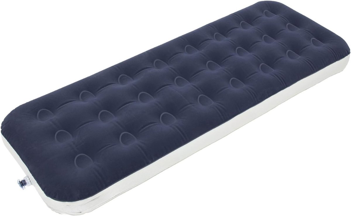 Camping Matras - Opvouwbaar Matras - Vouwmatras - Camping Matje - Slaapmat - Logeer Matras - Luchtmatras - Kampeer Matras - Camping Bedje - 191 x 73 x 22 cm - Blauw/Wit - van Imperatoris