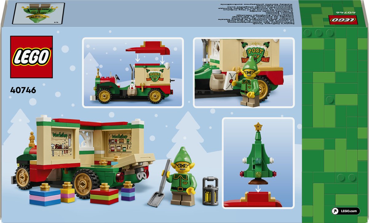 LEGO Bezorgtruck van de Kerstman - 200-delige bouwset met minifiguren thumbnail 2