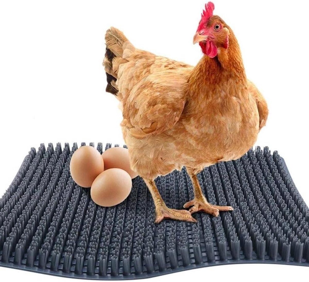 Kip Nesting Pad - Kippenhok Mat - Eieren Leggen - Wasbaar Herbruikbaar - 35x29.5x2 cm - Zwart