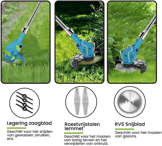 BronStore® Kantenmaaier - Grastrimmer met Accu - Bosmaaier Elektrisch - Inclusief 2 Accu's & Complete Set van BronStore® — afbeelding 4