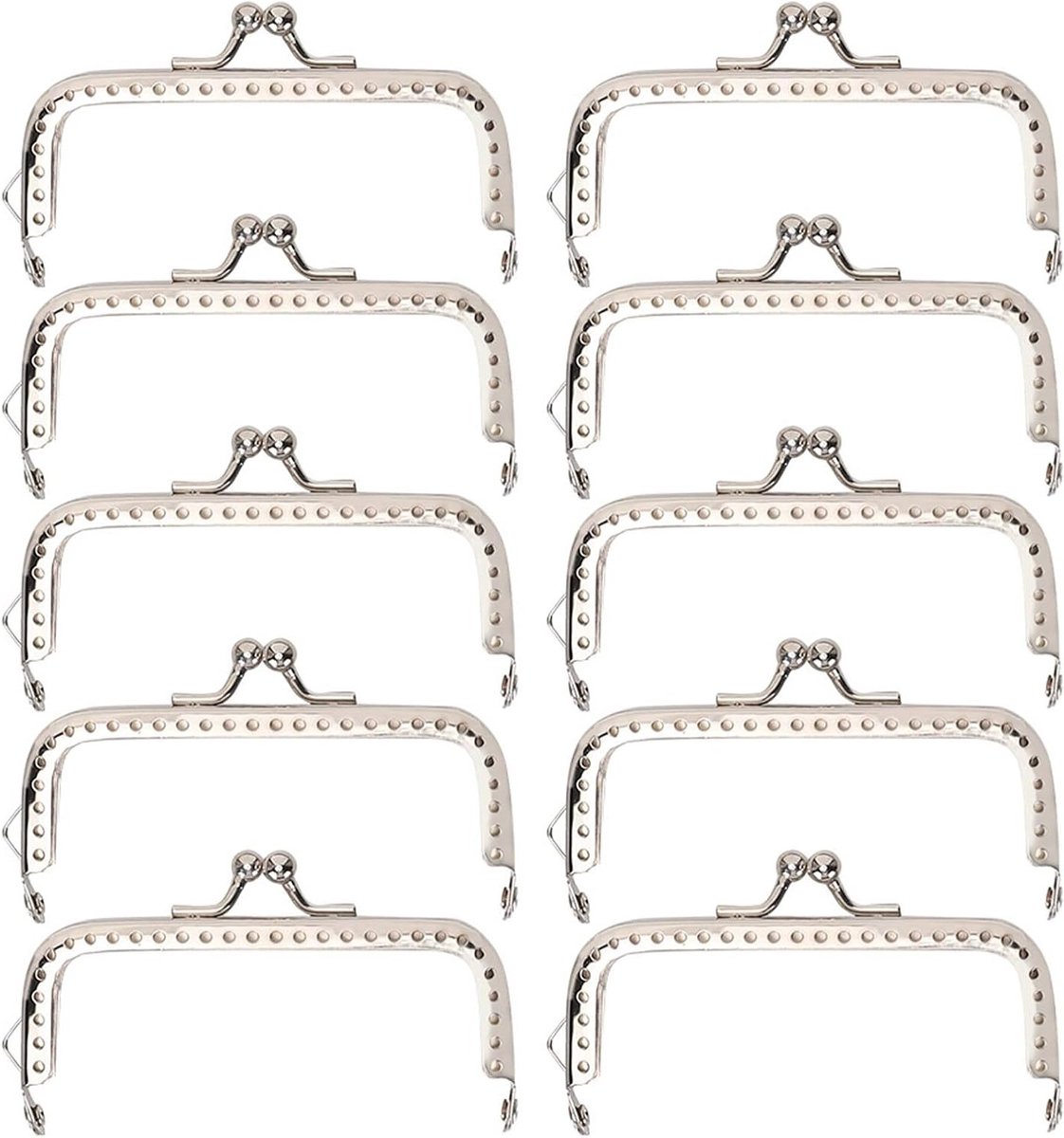10 Stuks Metalen Handtas Frame, 8.5 cm, Retro Sluiting voor Tas, Clutch en DIY Handwerk Benodigdheden