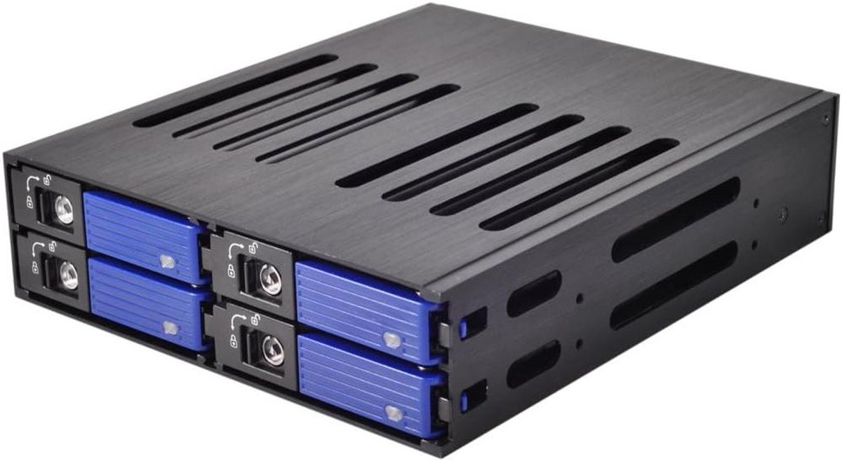 Drive Enclosure - Harddisk Array - Server Opslag - SAS en SATA - 4x 2.5 inch - Zwart
