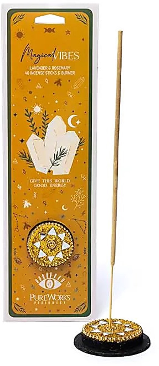 Wierook Celestial Magic Magical Vibes + Wierookhouder - verpakking van 3 stuks