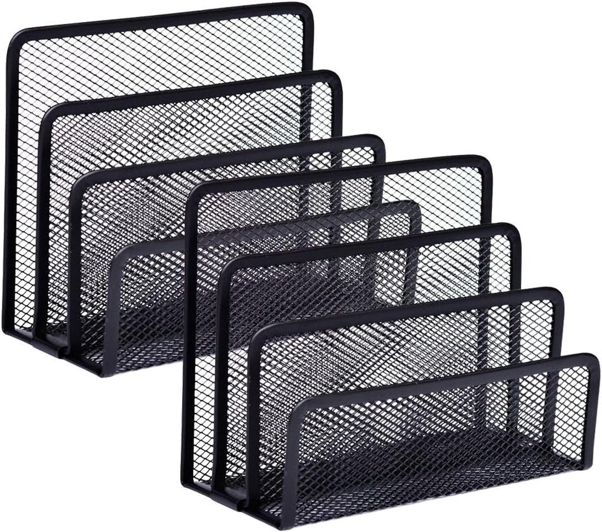Praktische 2-delige bureaublad organizer set met brievenhouder en mesh ontwerp voor een opgeruimd bureau