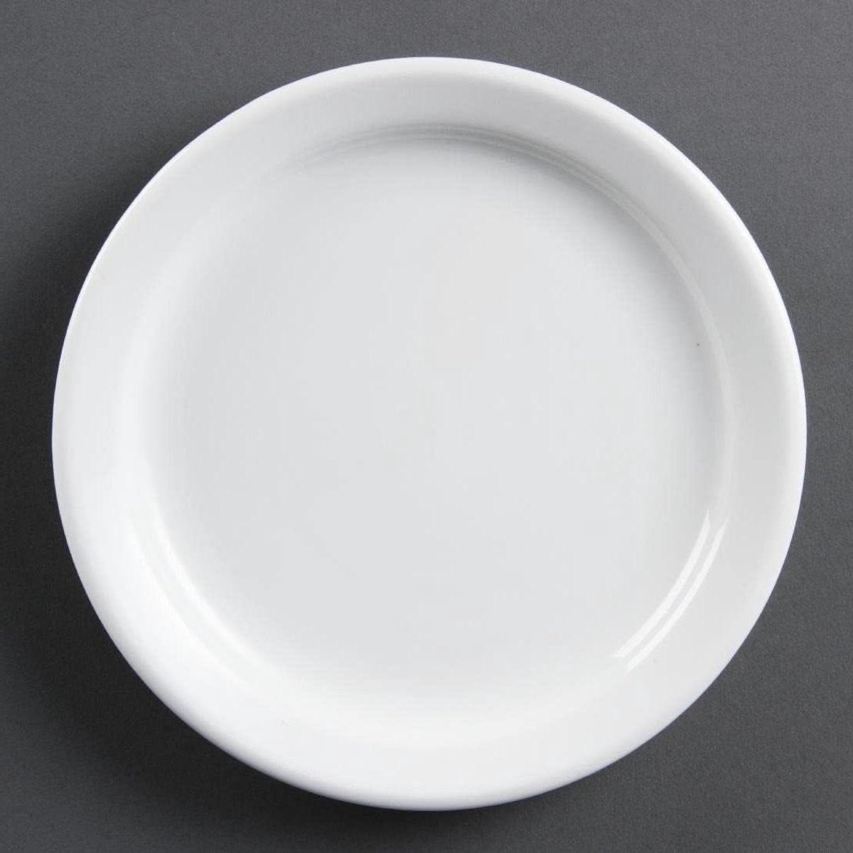 Porseleinen Borden - Diner Borden - Thuis Dineren - Smalle Rand - 18 cm - Wit