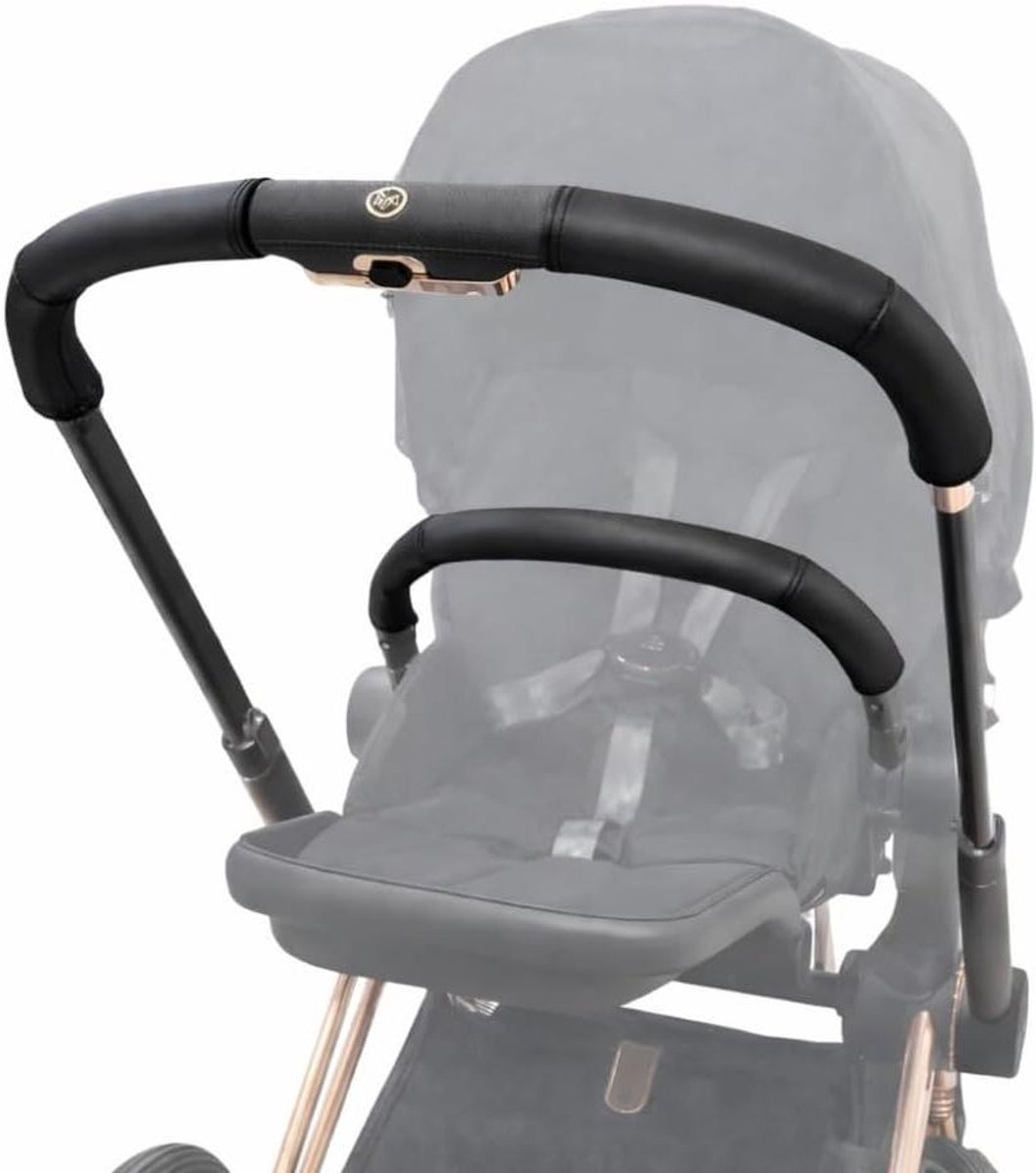 Kinderwagen Accessoires Set - Stuurhoes Handvat - Kinderwagen Beschermen - Op Maat Gemaakt - 3 Stuks - Zwart