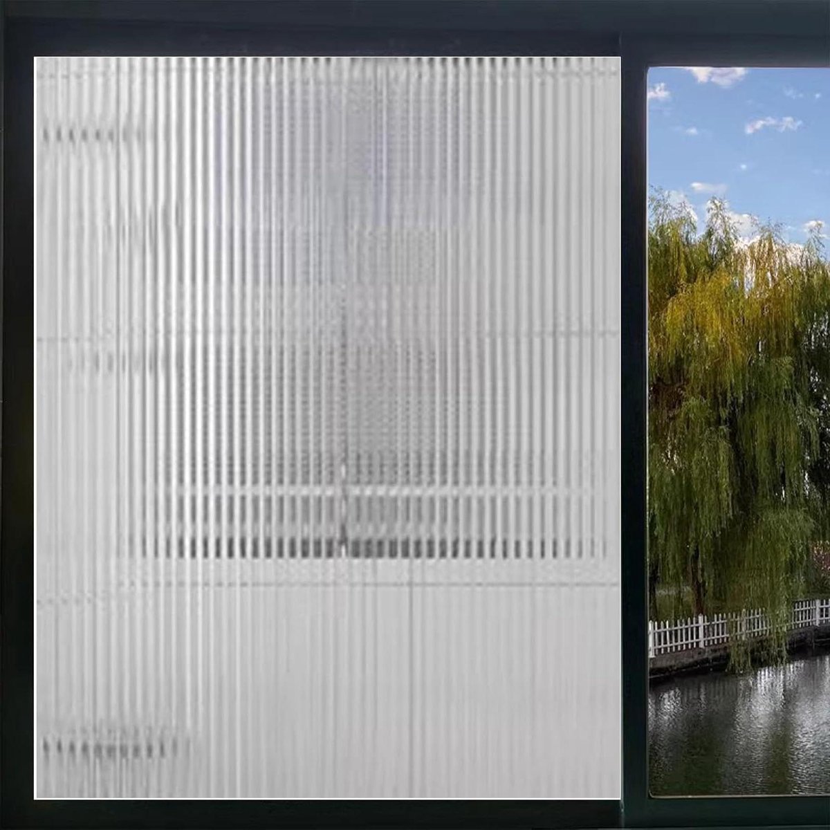 Raamfolie - Privacyfolie Zonwering - Privacy Creëren - Statisch Zonder Lijm - 40 x 200 cm - Mat