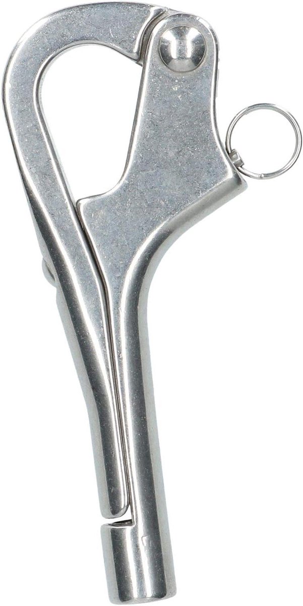 Pelikaan Haak Oog - Boot Haak - Watersport Bevestiging - Veerbelaste Vergrendeling - 6 inch - Zilver