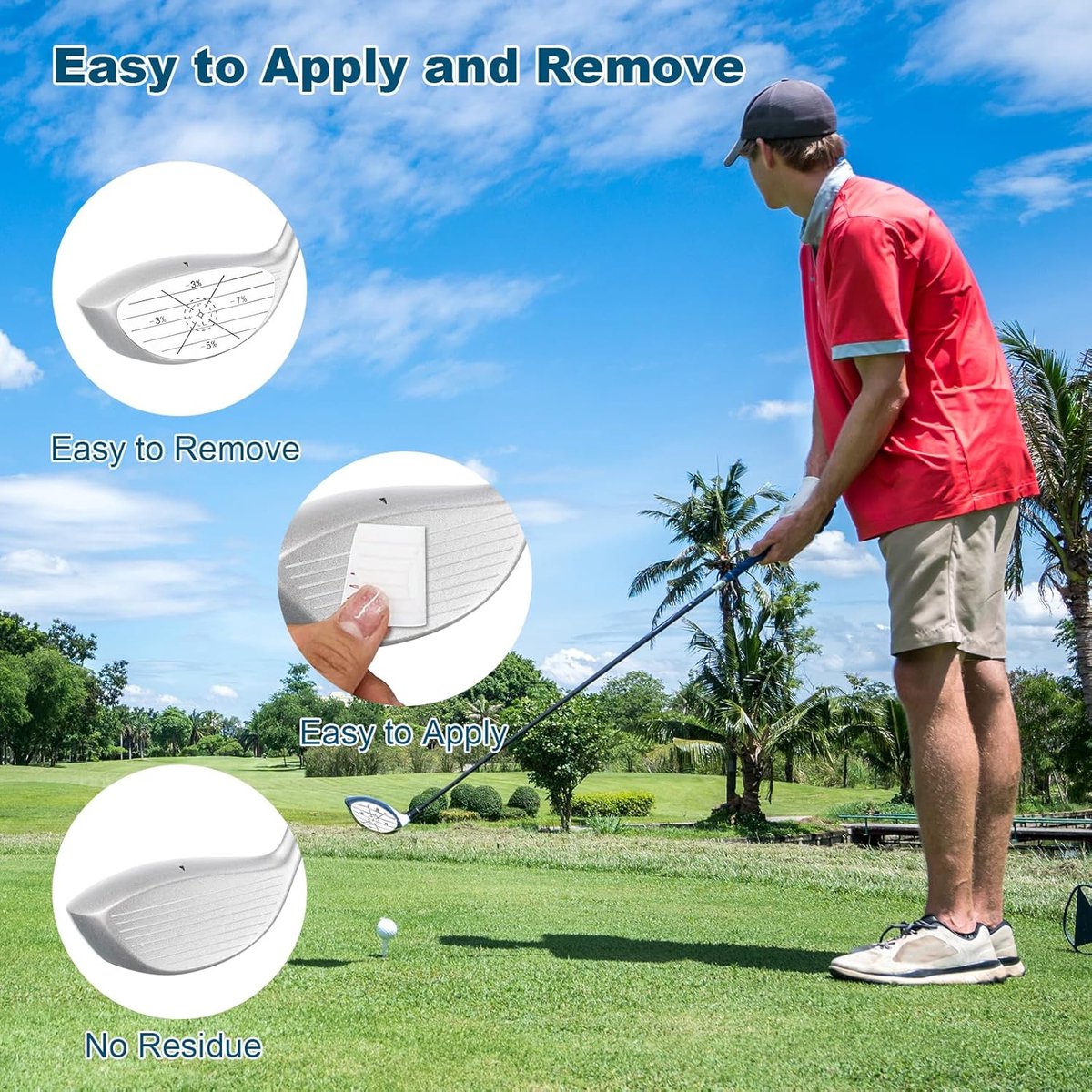 Golf Impact Tape Set 40pcs/120pcs - Club Impact Stickers voor Woods Irons en Putters - Zelf Leren Sweet Spot en Shot Consistentie Analyse