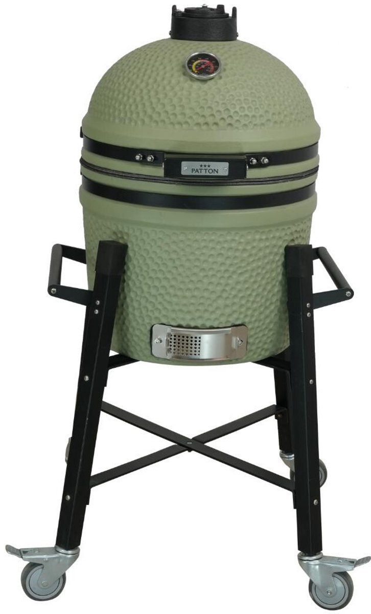 Patton Premium Kamado 15 inch met onderstel - olijf