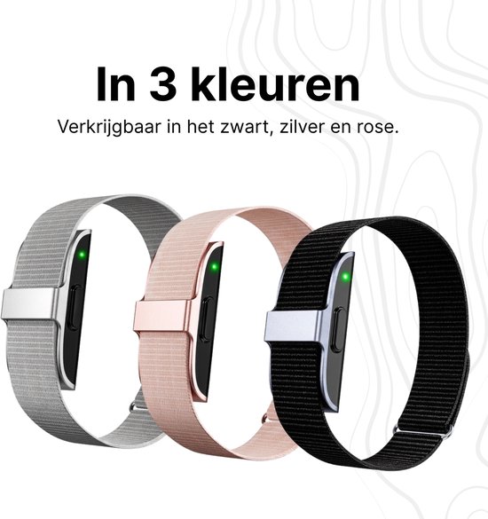 Kuno Band - Smartband - Smart Wearable - Health Tracker - Slaap Tracker - Hartslagmeter - SpO2 - Bloeddruk - Stressmeter - Stappenteller - Fitness Tracker - 50+ Sportmodi - Geen Abonnement - IP68 Waterdicht - Mannen en Vrouwen - Zilver