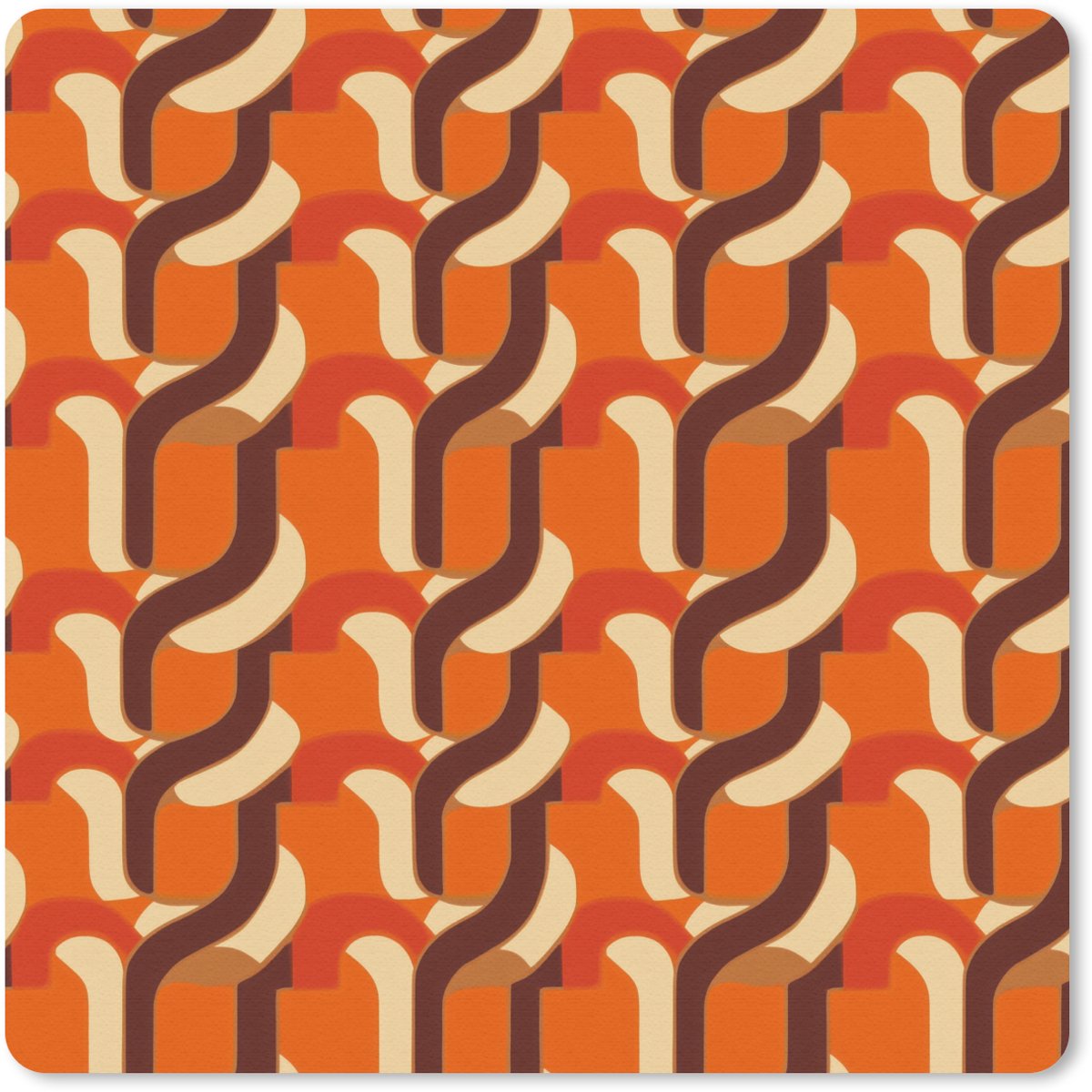 Muismat 30x30 cm - Mousepad Retro - Modern - Kleurrijk - Muismatten
