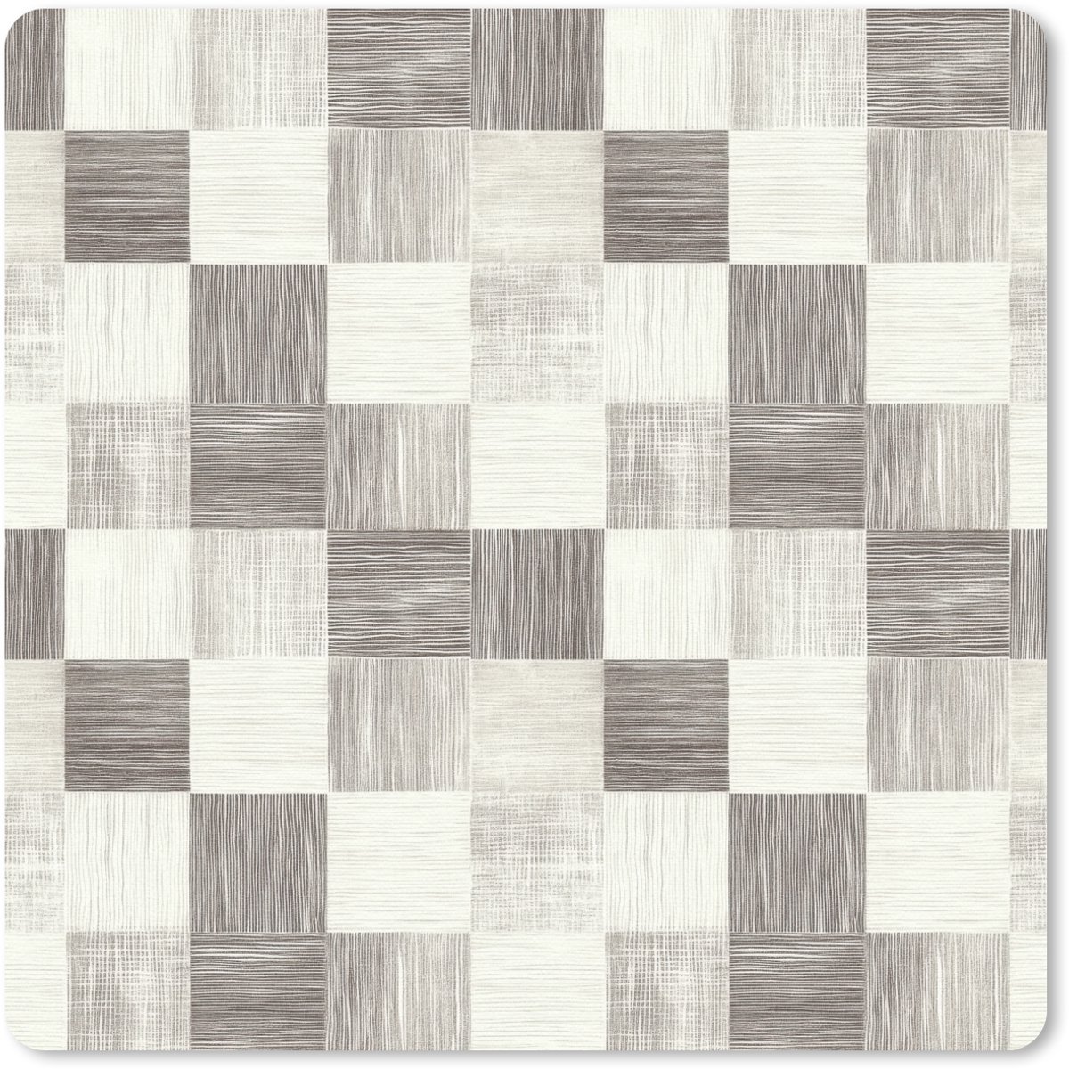 Muismat 30x30 cm - Mousepad Patroon - Dambord - Houtnerf - Muismatten