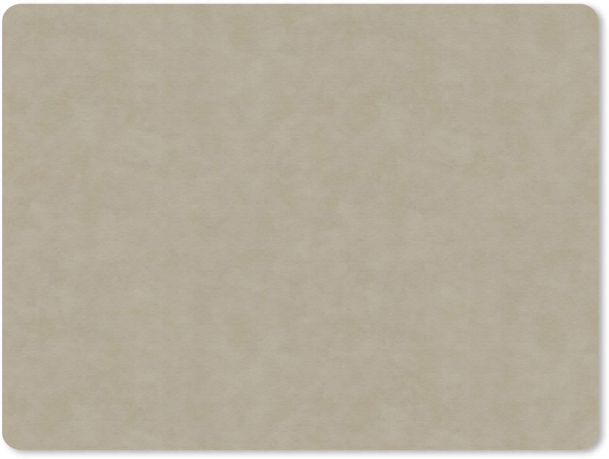 Muismat 12x10 cm - Mousepad Taupekleur - Gewolkt textuur - Natuurlijk - Muismatten