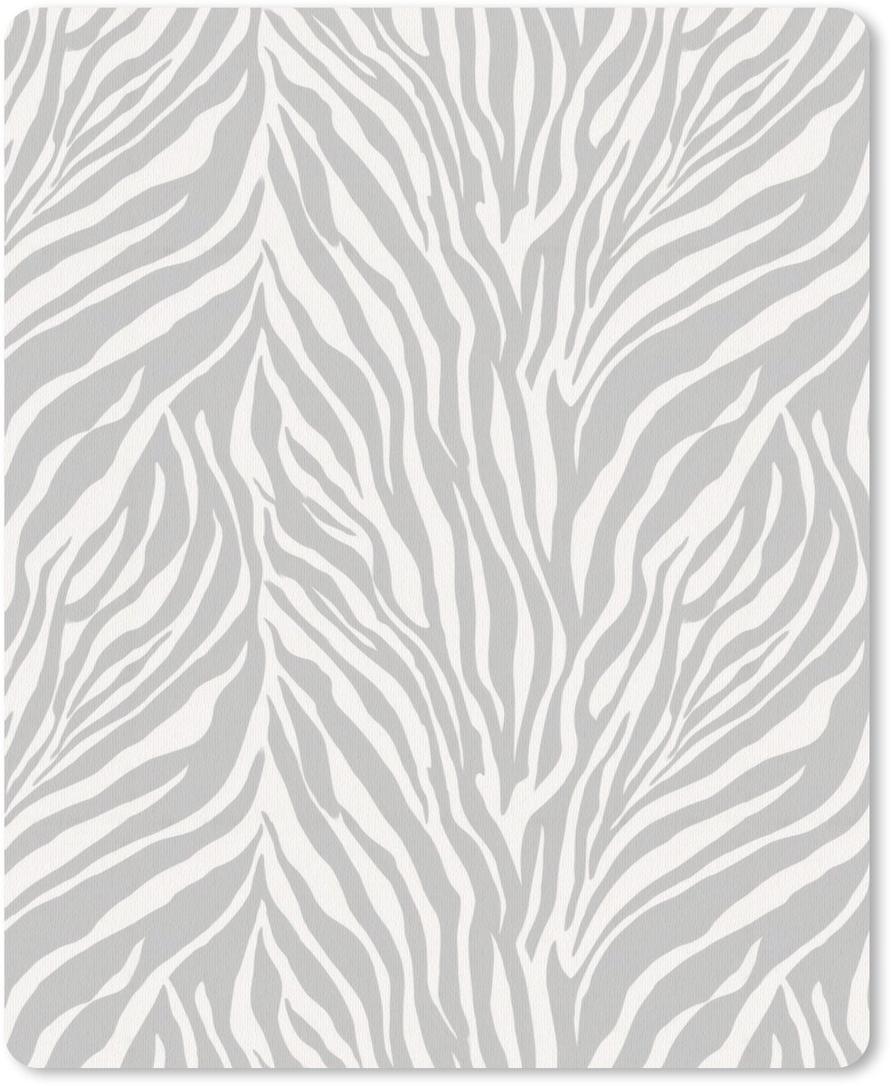 Muismat 12x16 cm - Mousepad Zebra - Motief - Grijs - Muismatten