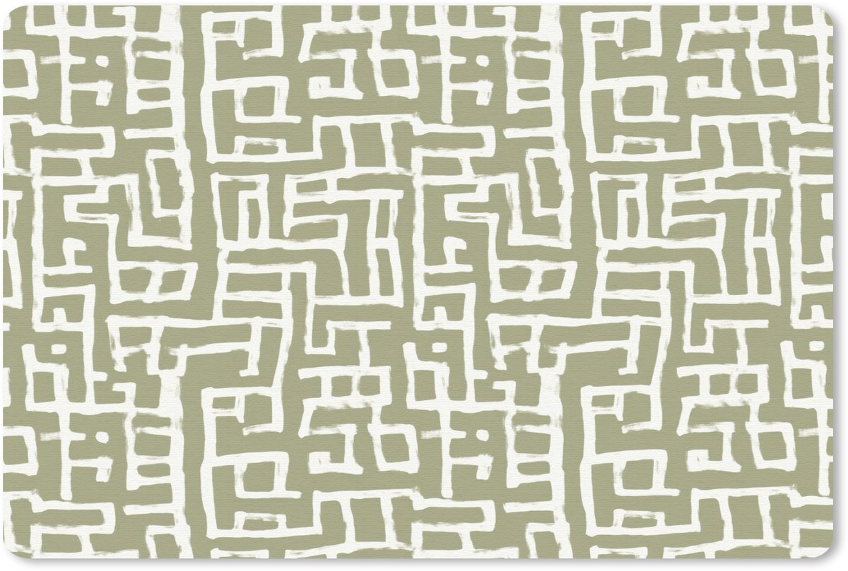 Muismat 13x8 cm - Mousepad Grafisch - Patroon - Groen - Muismatten