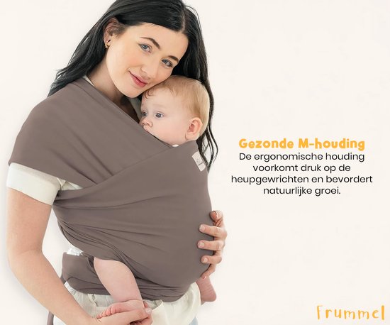 Frummel Baby Draagdoek Koper - Draagzak - Baby Wrap - Baby carrier - Draagdoek baby - Baby 0-36 maanden - Newborn van Merkloos — afbeelding 5