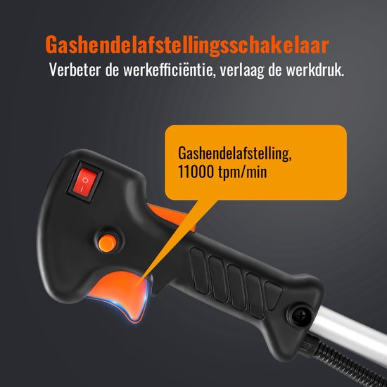 CONENTOOL 3-in-1 Benzine Bosmaaier 52CC - 2,5kW Krachtige 2-takt Grastrimmer voor Tuin & Landschap - Incl. Accessoires van Conentool — afbeelding 5