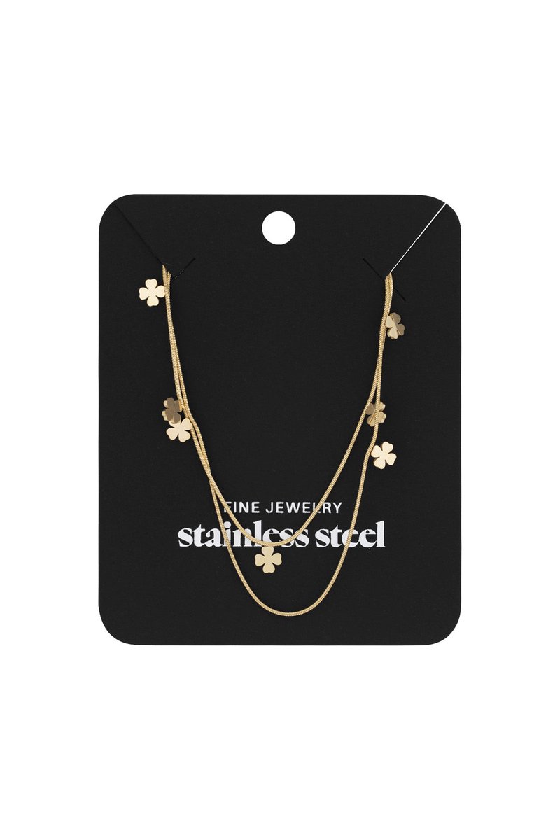 dubbele klaver ketting