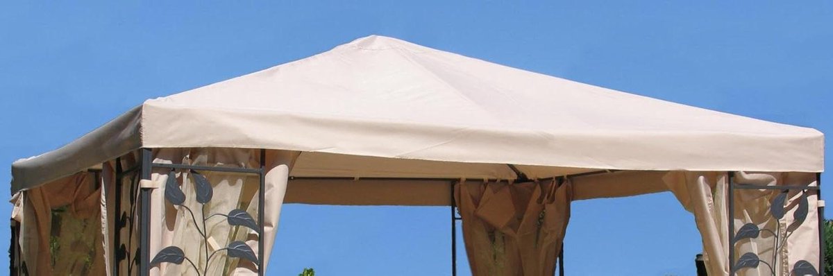 Paviljoen vervangend dak - Tent dak Luifel dak - Bescherming tegen zon - Waterdichte polyesterbekleding - 300 x 300 cm