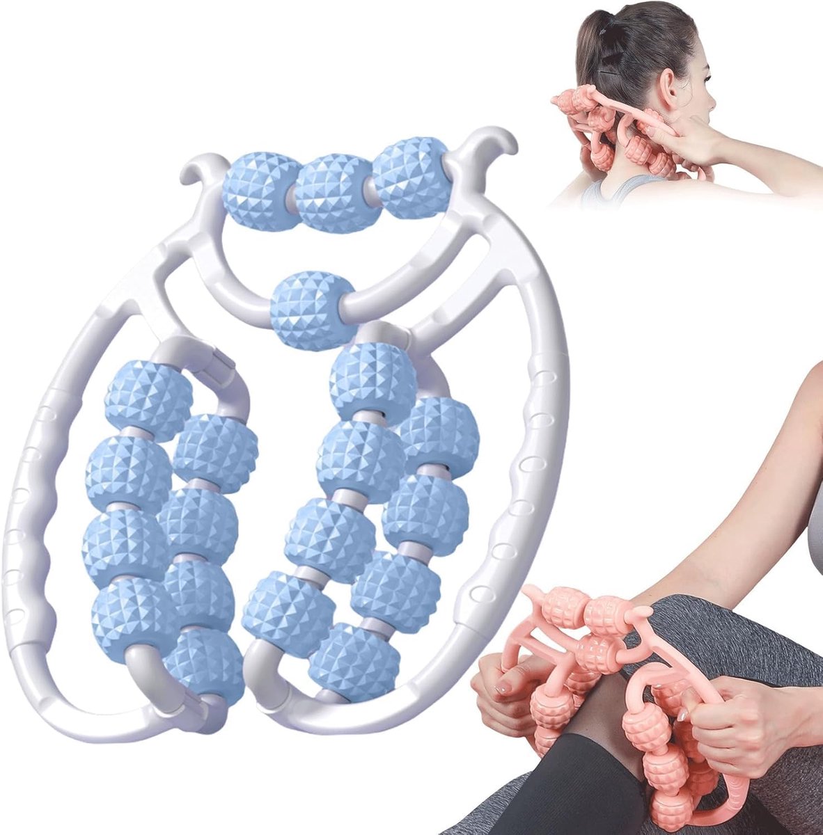 Cellulite Massage Roller - Anti-Cellulite 20 Wheel Lymphatic Drainage Fascia Massager voor Dunne Dijbenen - Ondersteuning Bij Gewichtsverlies - Spierontspanning Leg Massager