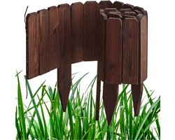 Houten tuinrand, houten tuinomheining, graaf zonder graven, landschapsrand, gazon, hek, grens, decoratieve bloembedrand, binnenplaatsen, aanplant, boom, omheining, tuin, patio, pad, rand landschap