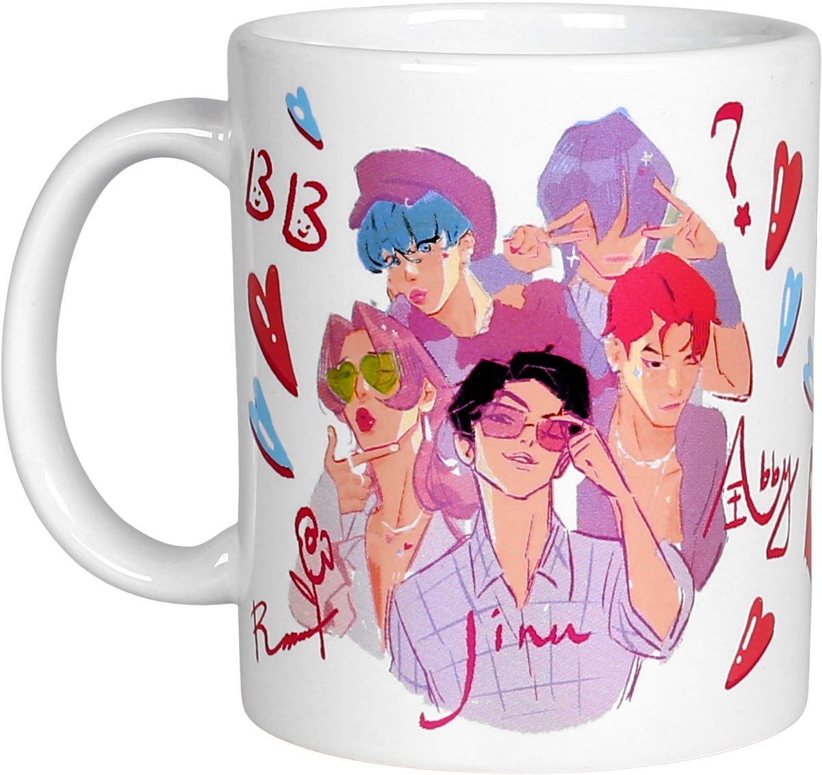 K-Pop Demon Hunters SAJA BOYS Keramische mok met oor, witte theemok 315 ml — cadeau in Cadeau-ideeën - foto 7
