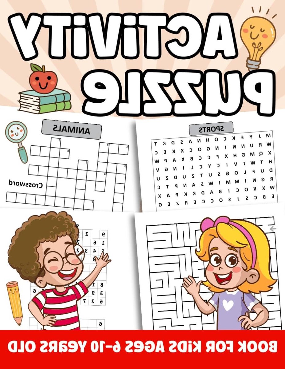 Puzzelboek voor Kinderen - Activiteitenboek Puzzels - Educatief Verstrooien - Grote Variëteit Puzzels - 8.5 x 11 inch - Niet gespecificeerd