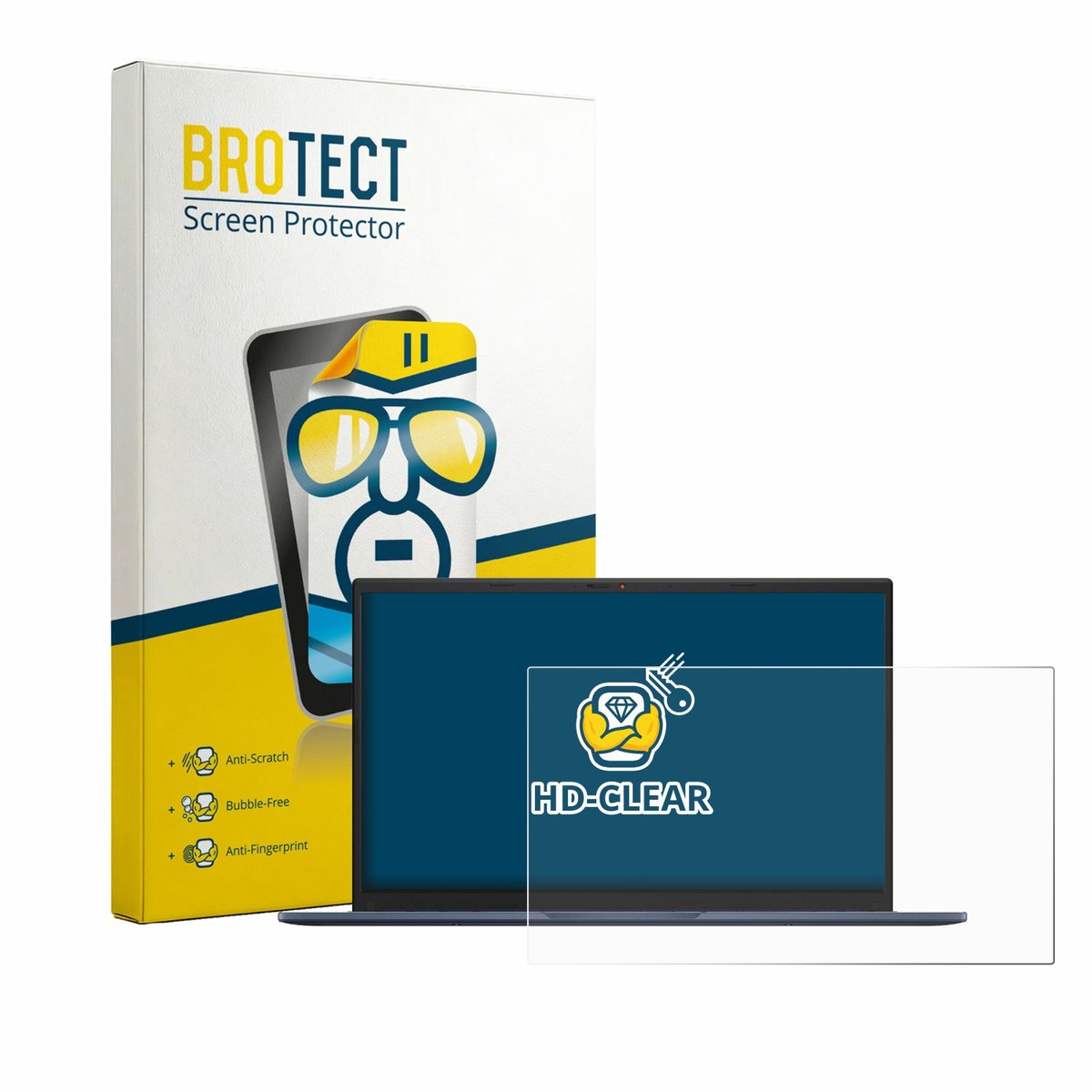 BROTECT - Screenprotector voor ASUS Vivobook 15 F1504 - Folie Beschermfolie transparant