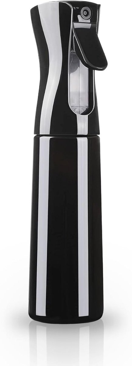 Ultra Fijne Drukverstuiver Sprayfles voor Haarstyling, Planten en Schoonmaken - Zwart, 25 x 5 x 5 cm