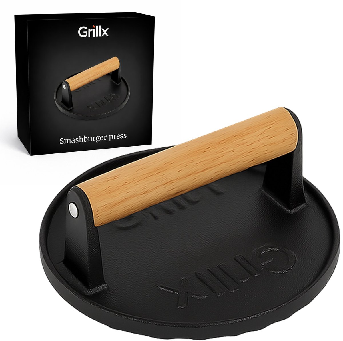 Grillx Smashburgerpers 17,5 Centimeter diameter - Gietijzer - Smash Burger