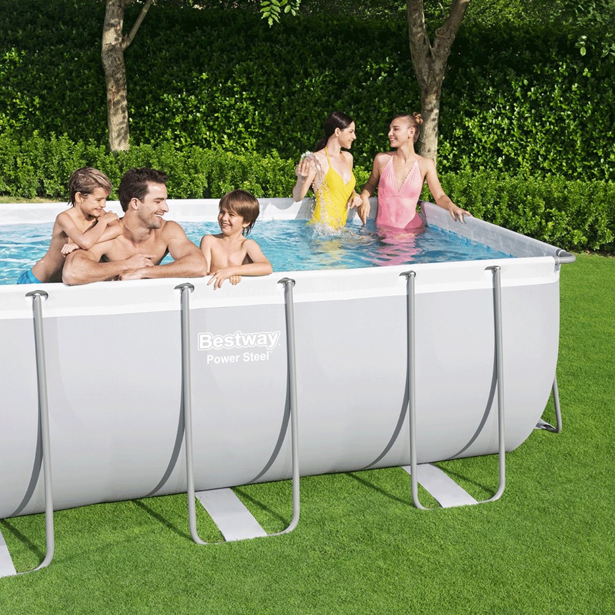 Bestway Power Steel kit piscine avec pompe de filtration - 549 x 274 x 122 cm
