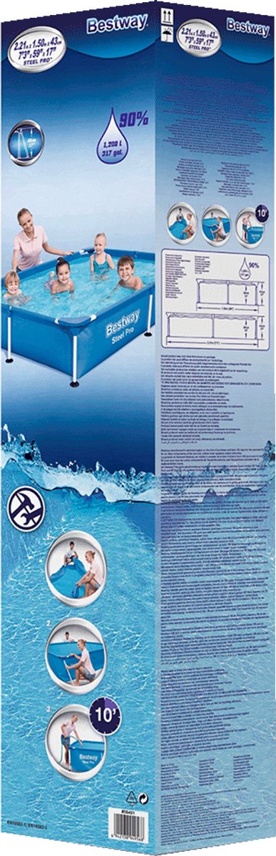 Bestway Steel Pro Zwembad - 221x150x43 cm — afbeelding 7