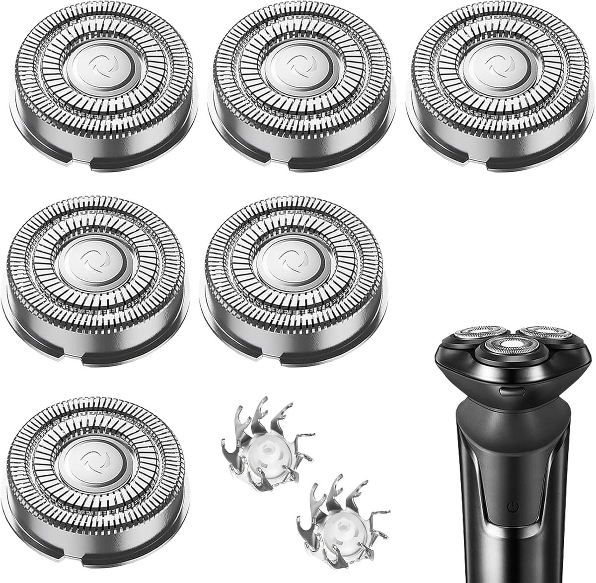 6 pcs vervangende scheerkoppen - comfortabele accessoires - niet-origineel - voor elektrische scheerapparaten - compatibel met Series 3000 etc