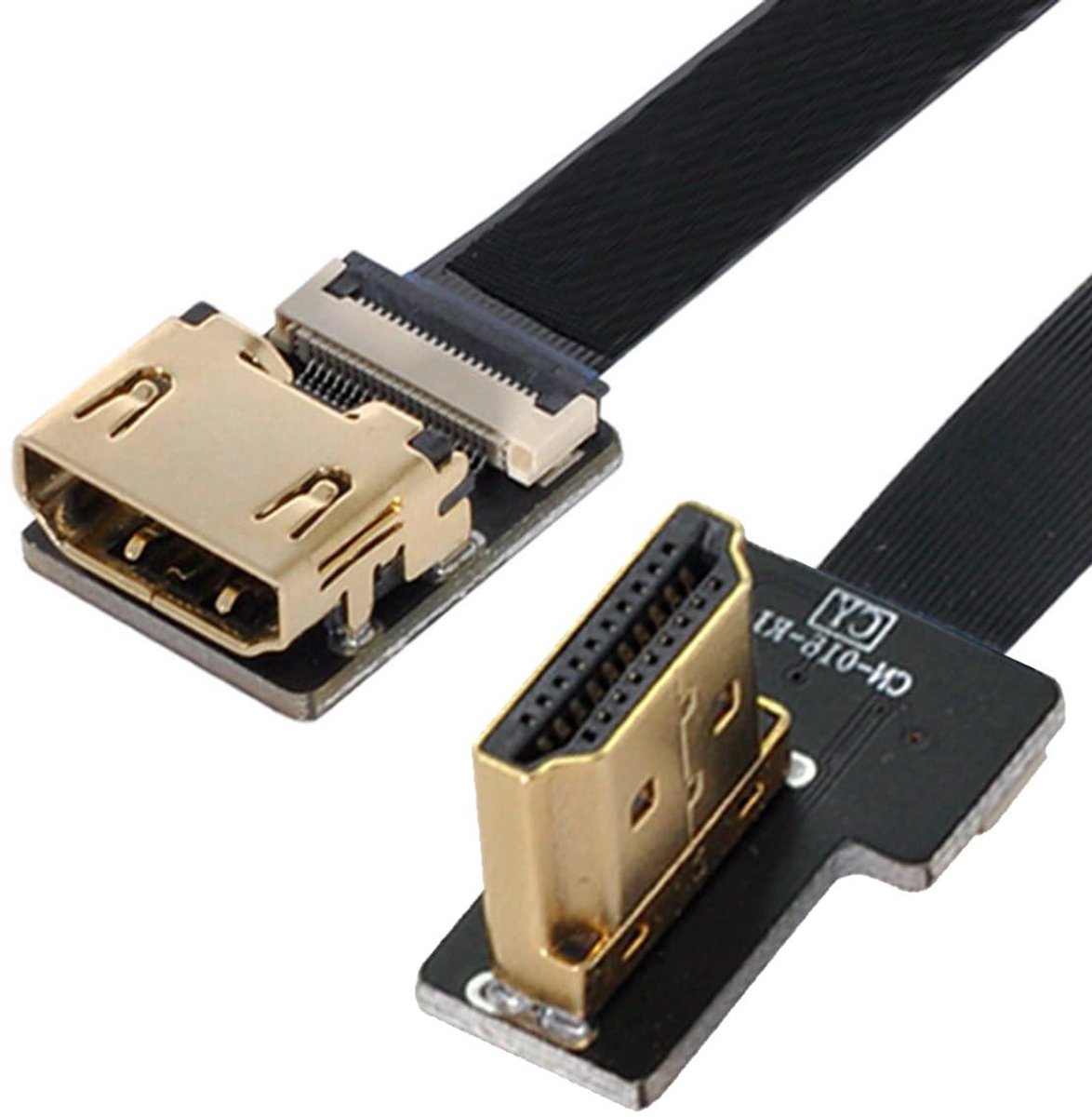 HDMI Verlengsnoer - Plat Kabel FPC - Drones Fotografie - Ultra Flexibel - 20 cm - Zwart